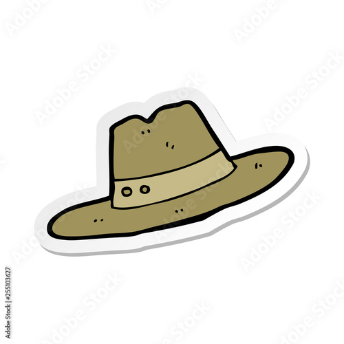 sticker of a cartoon hat