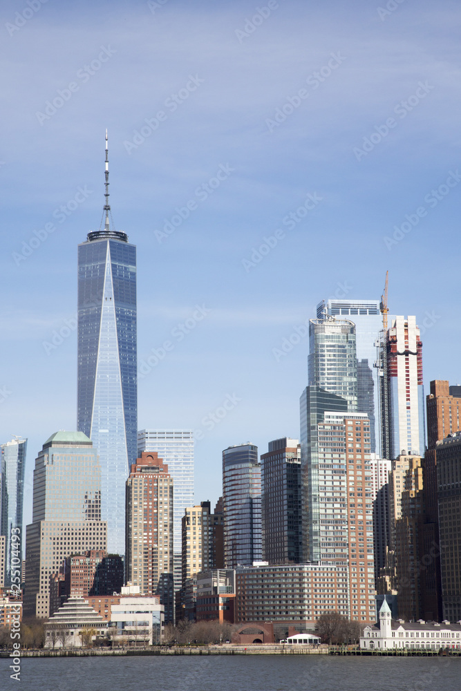 The World Trade Centre in Manhattan New York with the Freedom Tower.