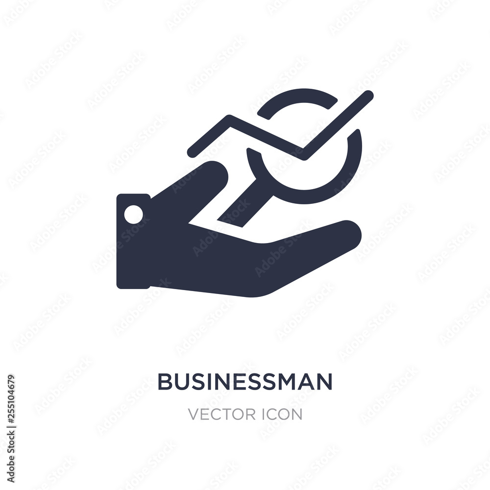 businessman analysis icon on white background. Simple element illustration from Business and analytics concept. businessman analysis icon on white background. Simple element illustration from Business and analytics concept.