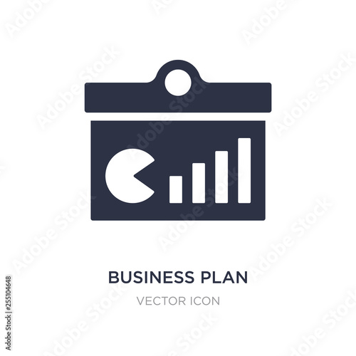 business plan icon on white background. Simple element illustration from Business and analytics concept.