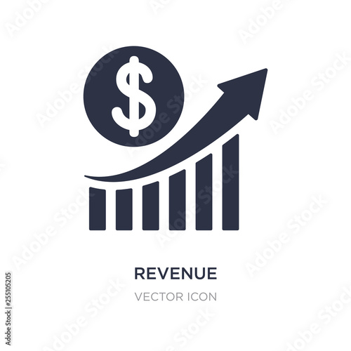 revenue icon on white background. Simple element illustration from Business and analytics concept. photo