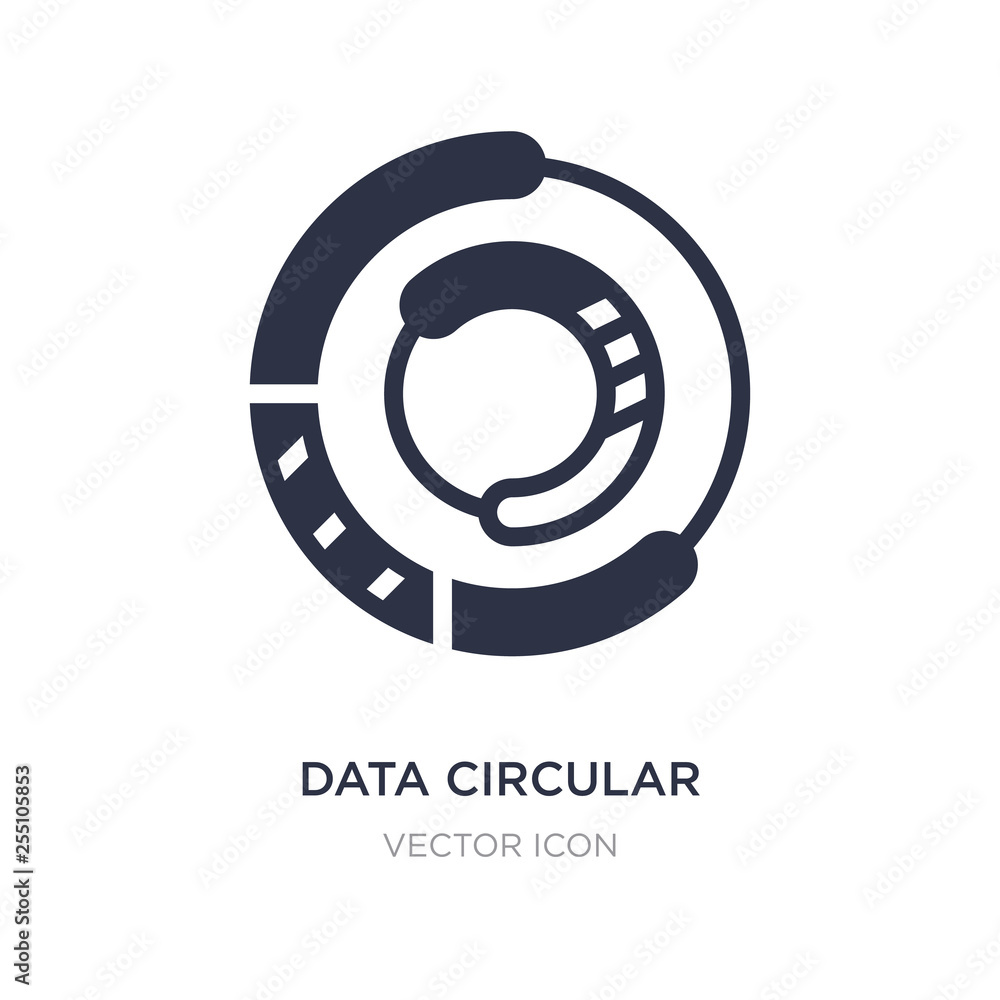 data circular chart icon on white background. Simple element illustration from Business and finance concept. data circular chart icon on white background. Simple element illustration from Business and finance concept.