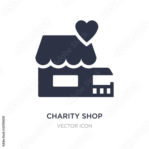 charity shop icon on white background. Simple element illustration from Charity concept.
