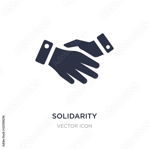 solidarity icon on white background. Simple element illustration from Charity concept.