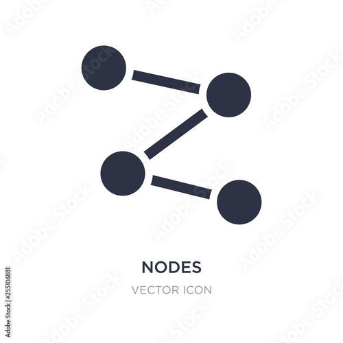 nodes icon on white background. Simple element illustration from Content concept.