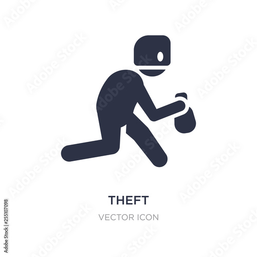 theft icon on white background. Simple element illustration from Cyber concept.