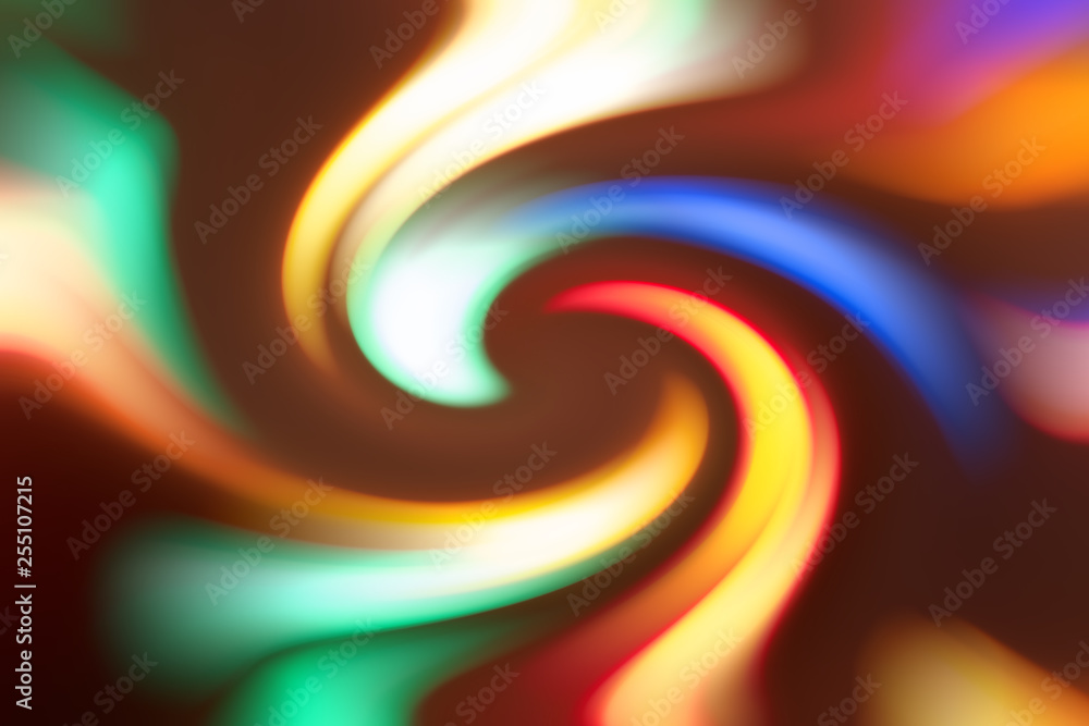 Abstract, bright background of many multicolored curved lines. Red, green, blue, yellow and orange color Abstract, bright background of many multicolored curved lines. Red, green, blue, yellow and orange color