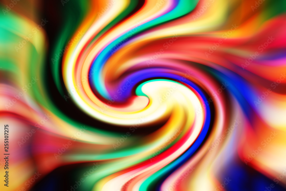 Abstract, bright background of many multicolored curved lines. Red, green, blue, yellow and orange color Abstract, bright background of many multicolored curved lines. Red, green, blue, yellow and orange color