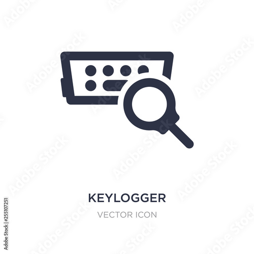 keylogger icon on white background. Simple element illustration from Cyber concept.