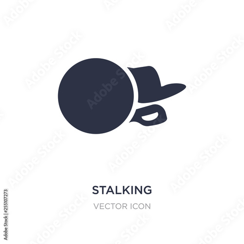 stalking icon on white background. Simple element illustration from Cyber concept.