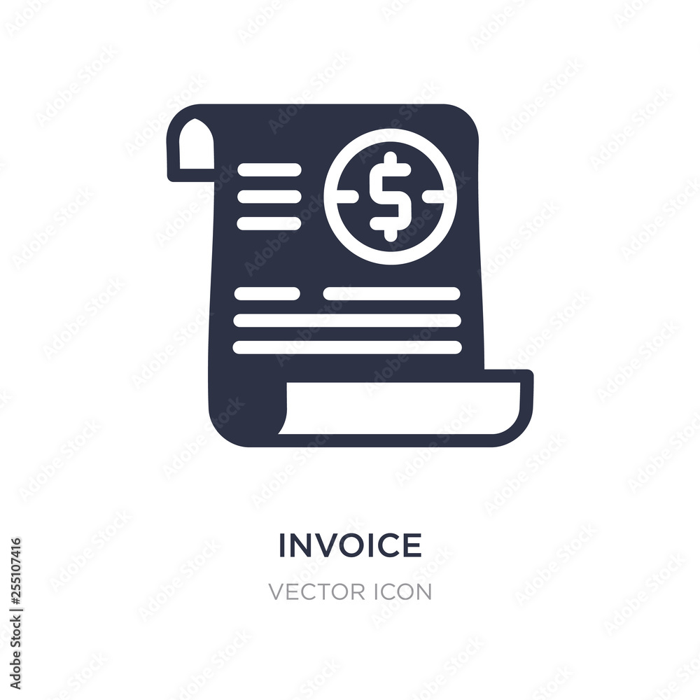 invoice icon on white background. Simple element illustration from Digital economy concept. invoice icon on white background. Simple element illustration from Digital economy concept.