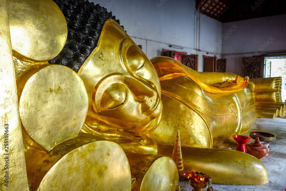Buddha statue in Wat Phra Singh temple, Chiang Mai, Thailand