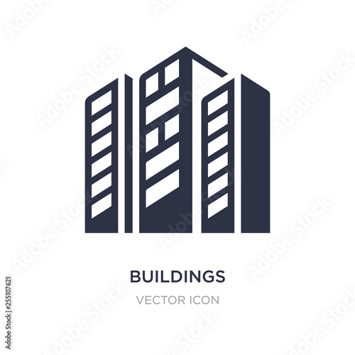 buildings icon on white background. Simple element illustration from Digital economy concept.