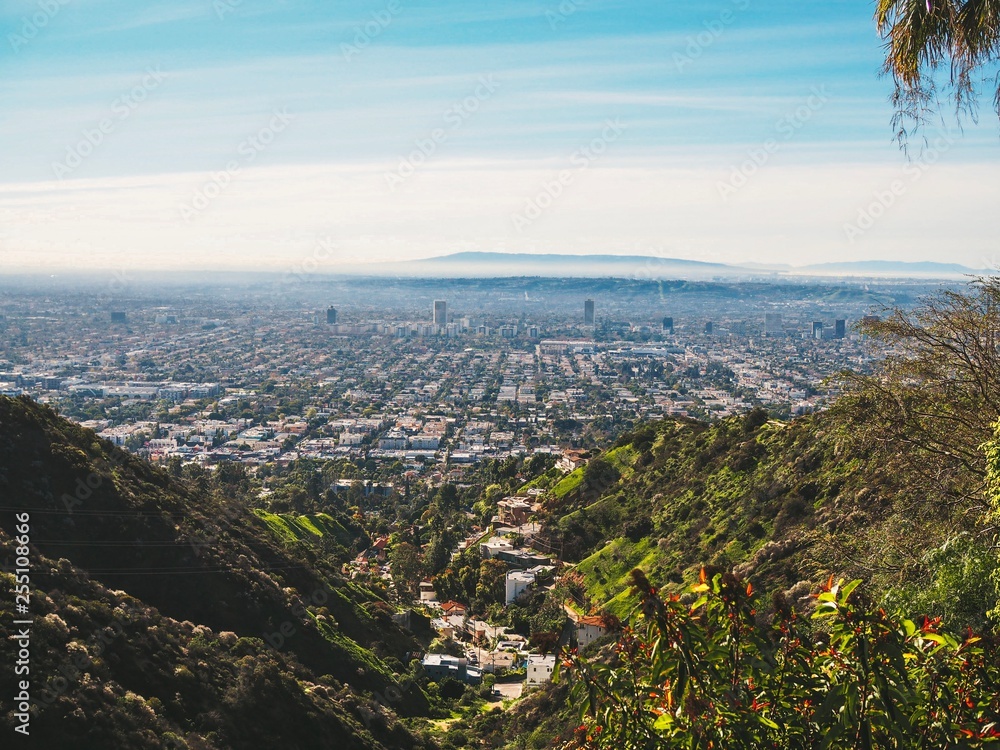 Panorama of Los Angeles from the hill