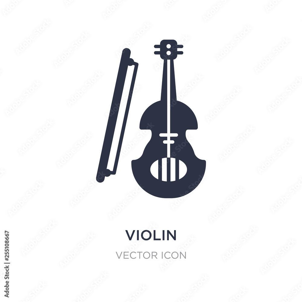 violin icon on white background. Simple element illustration from Drinks concept. violin icon on white background. Simple element illustration from Drinks concept.