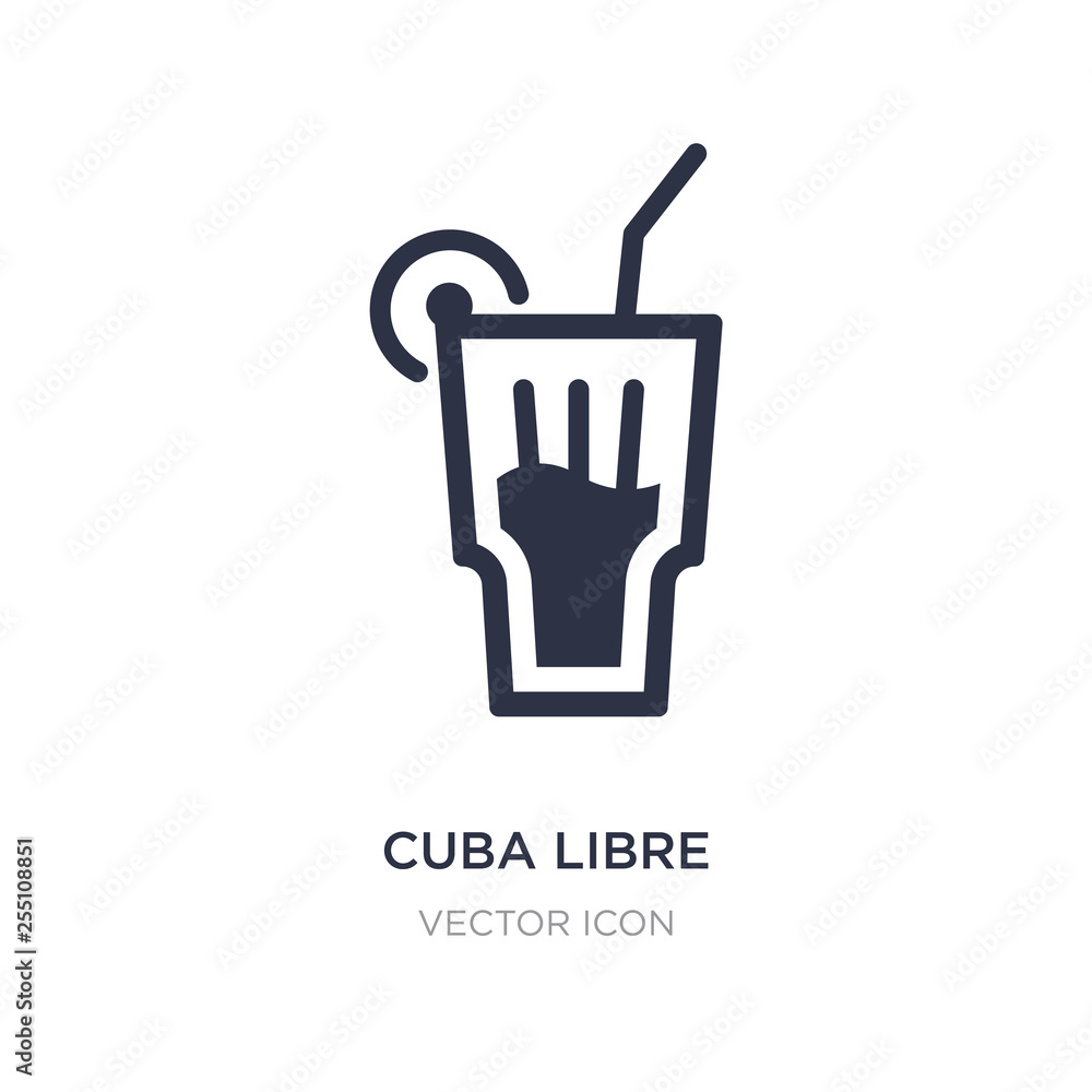 cuba libre icon on white background. Simple element illustration from Drinks concept. cuba libre icon on white background. Simple element illustration from Drinks concept.
