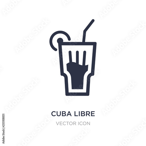 cuba libre icon on white background. Simple element illustration from Drinks concept.