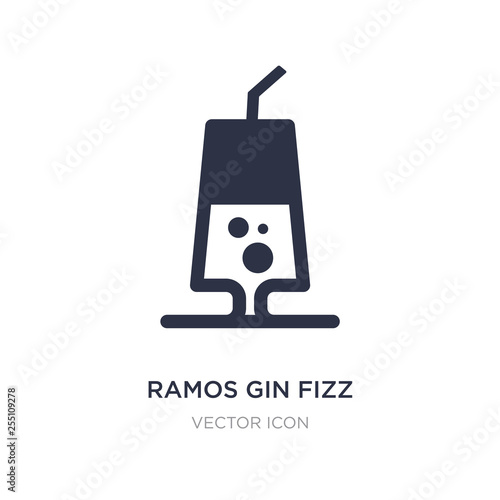 ramos gin fizz icon on white background. Simple element illustration from Drinks concept.