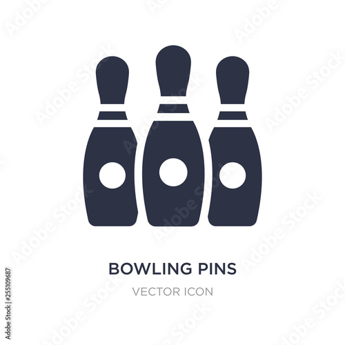 bowling pins icon on white background. Simple element illustration from Entertainment and arcade concept.