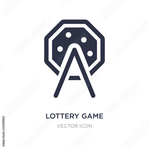 lottery game icon on white background. Simple element illustration from Entertainment and arcade concept.