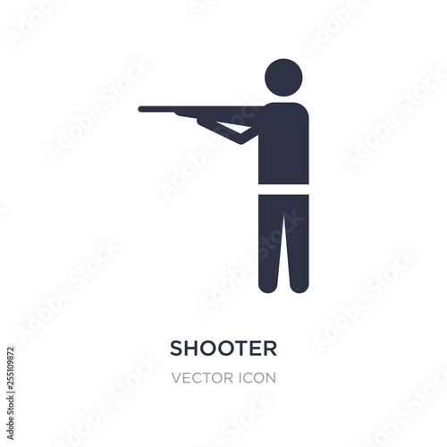 shooter icon on white background. Simple element illustration from Entertainment and arcade concept.