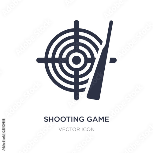 shooting game icon on white background. Simple element illustration from Entertainment and arcade concept.