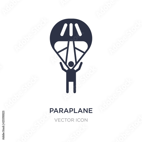 paraplane icon on white background. Simple element illustration from Entertainment and arcade concept.