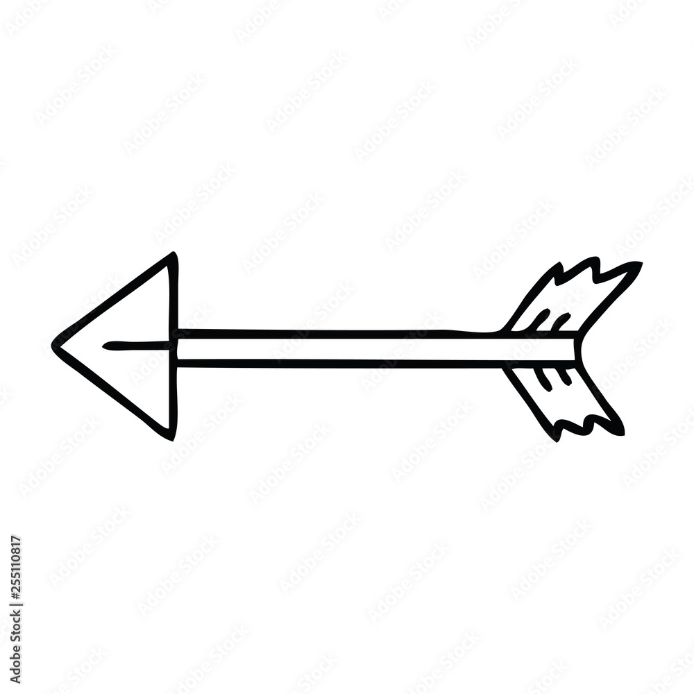 quirky line drawing cartoon arrow quirky line drawing cartoon arrow
