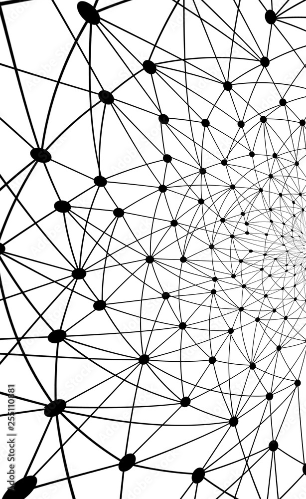 Obraz premium Line and dot pattern background. Communication concept.