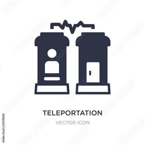 teleportation icon on white background. Simple element illustration from Future technology concept.