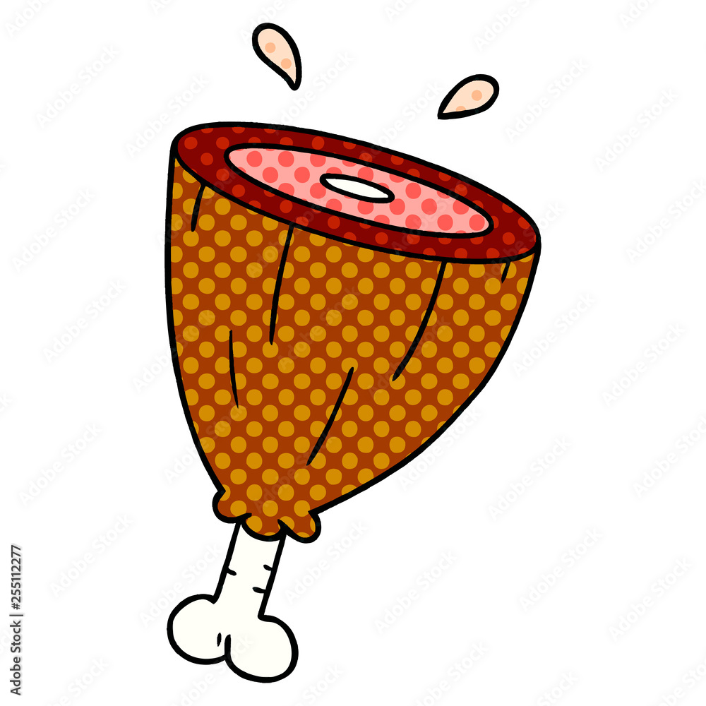 cartoon doodle of a joint of ham