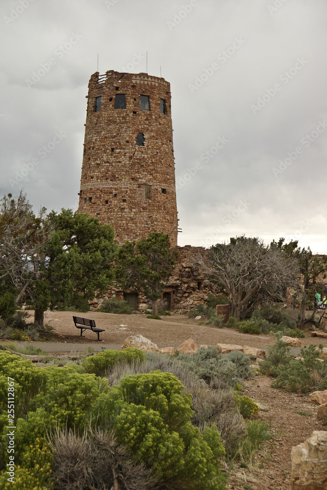 view tower at northern rim of grand canyon