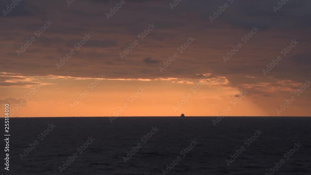 View from sunset cruise ship on the mediterranean sea View from sunset cruise ship on the mediterranean sea