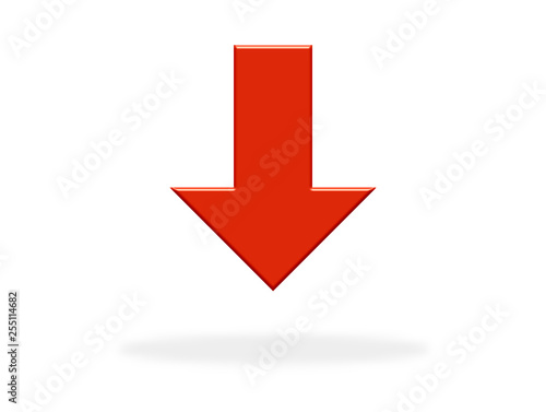 Free Download Roter Pfeil nach unten als Symbol für Verlust, Verlierer, Download oder Richtung - GFXLoad
