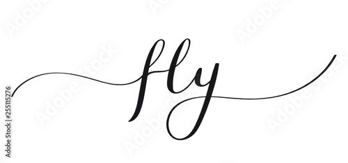 FLY brush calligraphy banner
