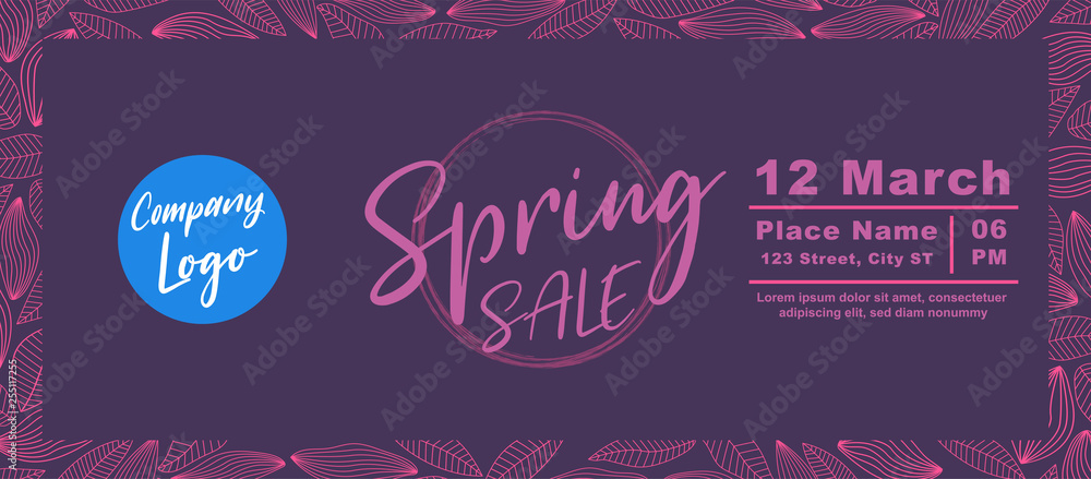 Naklejka premium Spring Sale Background