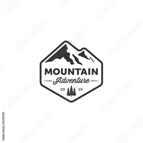 adventure logo designs inspirations with the mountain view