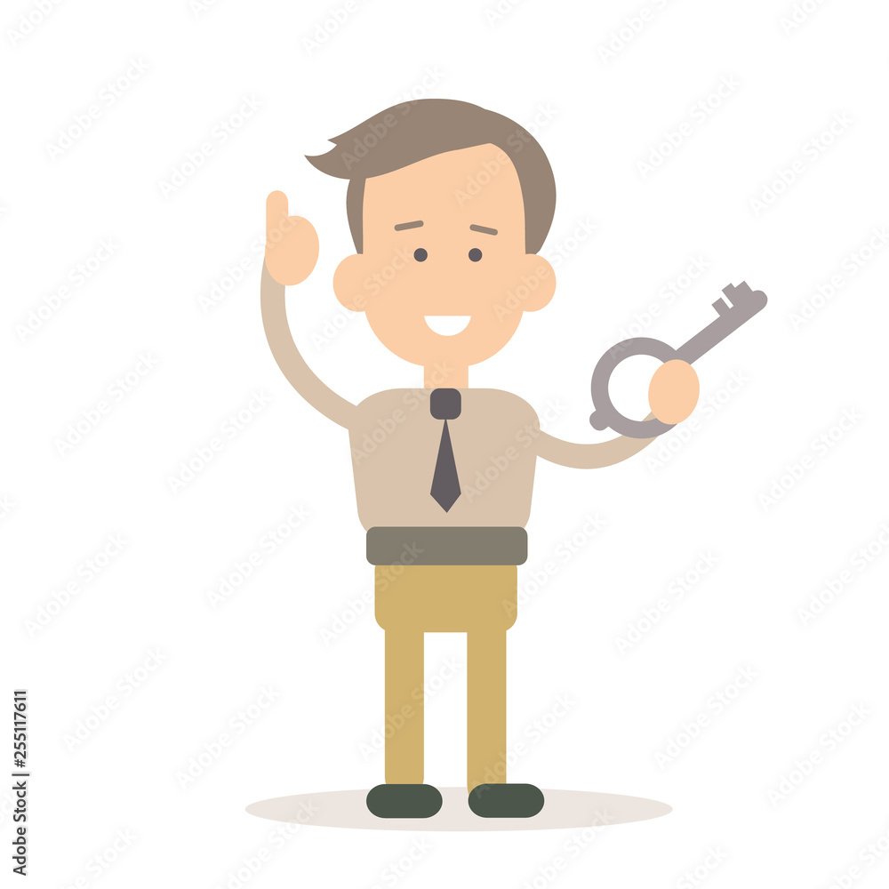 Businessman vector illustration in flat style Businessman vector illustration in flat style