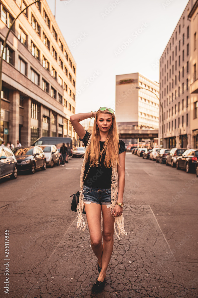portrait of a young woman in berlin 