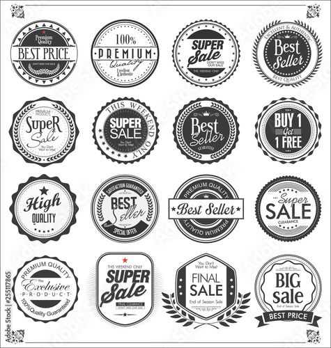  Retro vintage badges and labels 