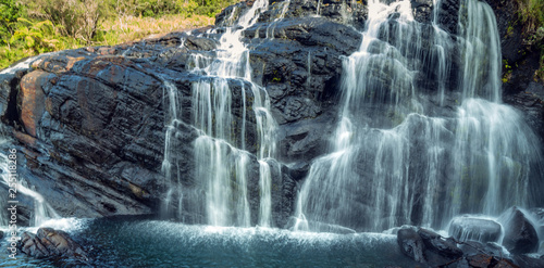 nature concept background waterfal Sri Lanka. photo