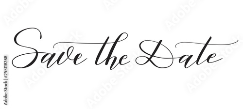 Brush Pen lettering "Save the date"