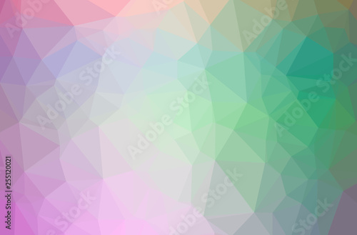 Illustration of abstract Green, Purple horizontal low poly background. Beautiful polygon design pattern.