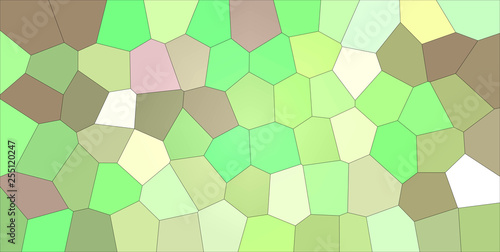 Useful abstract illustration of green, brown and purple Big hexagon. Stunning background for your prints.