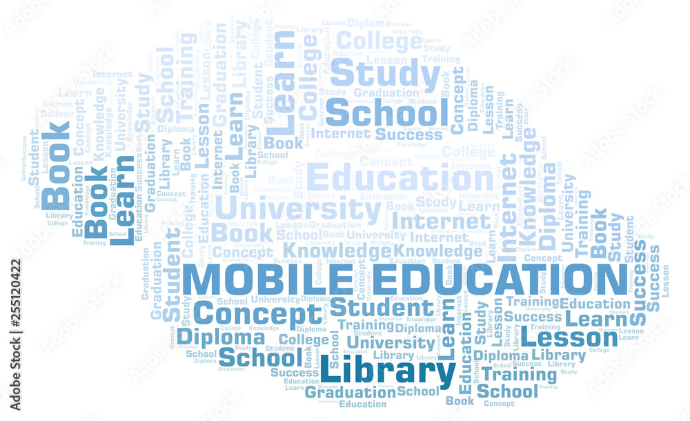 Mobile Education word cloud.