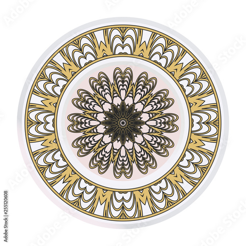 Ornamental Floral Pattern. Hand Draw Mandala. Decorative Elements. Vector Illustration. Anti-Stress Therapy Pattern. Oriental Pattern. Indian, Moroccan, Mystic, Ottoman Motifs