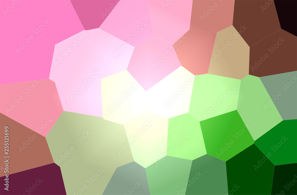 Abstract illustration of green, purple, yellow Giant Hexagon background Abstract illustration of green, purple, yellow Giant Hexagon background