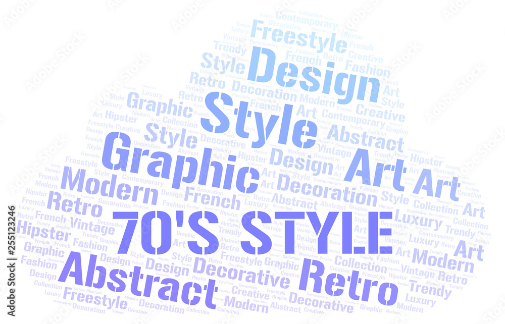 Fototapeta premium 70's Style word cloud.