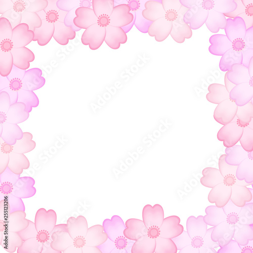 Sakura frame message sheet. 桜フレームのメッセージシート