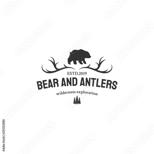 adventure with bear logo designs